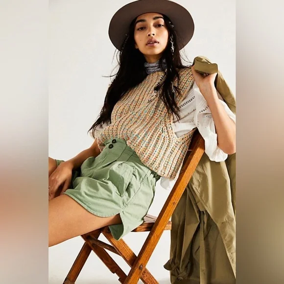 Free People multi knot hoopla tank vest Multicolor Sleeveless crop Top - Picture 7 of 8